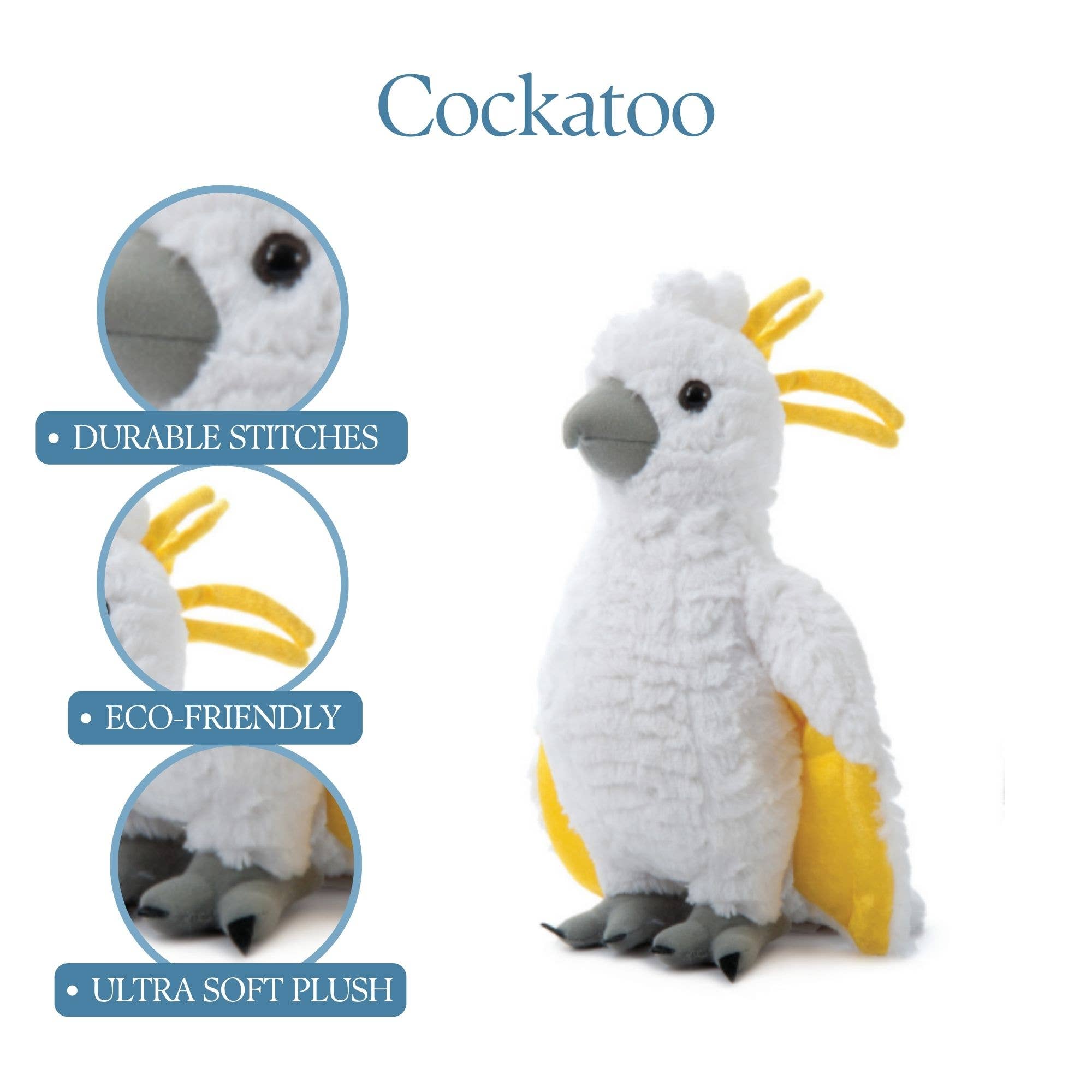 The Petting Zoo - Wholesale Stuffed/Plush Toy - Kids & Baby - 12" (30cm) Wild Onez Cockatoo Australian wild life1