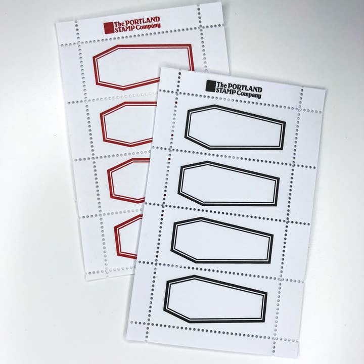The Portland Stamp Company - Wholesale Rubber/Decorative Stamp - Coffins - Lick & Stick Halloween Stamps4