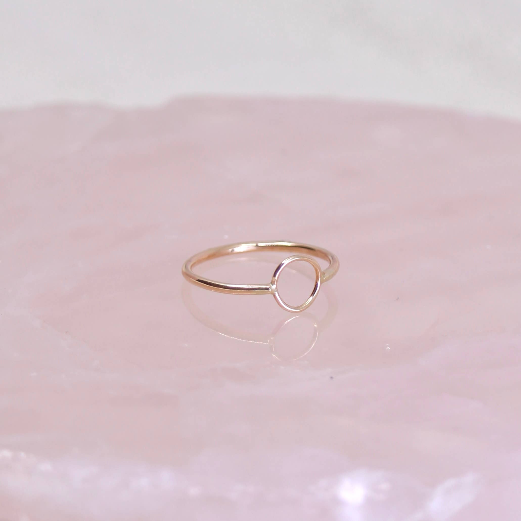 Mineral and Matter - Wholesale Band/Stacked Ring - Circle Ring Goldfill Open Circle Ring Round Band1