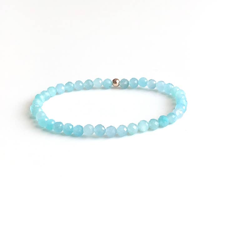 Amazonite stretch pärlarmband, äkta ädelsten för wholesale av Storytime Art Studio