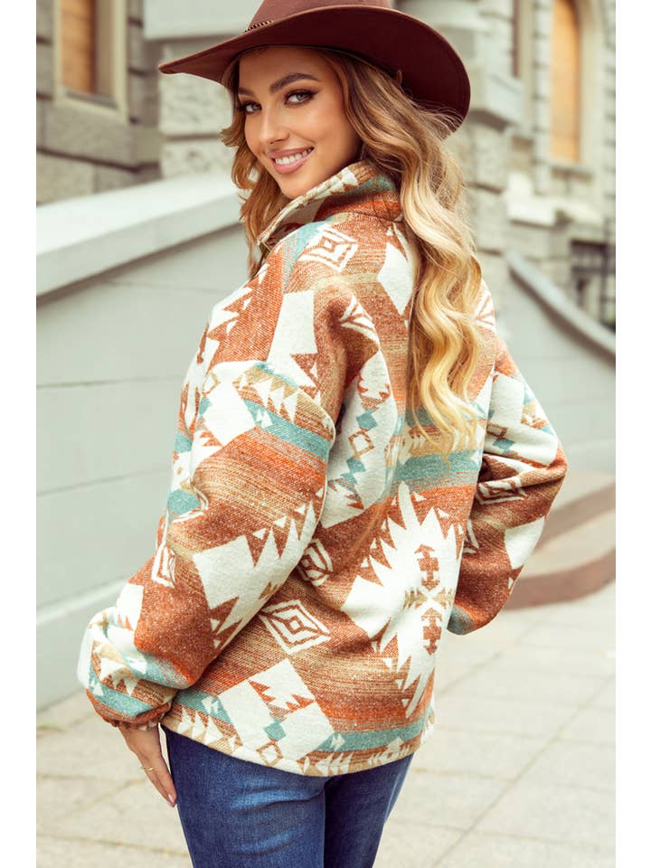 1 the Woman - Vente Sweat-shirt – femme - Sweat-shirt occidental à quart de zip et poignets élastiques4