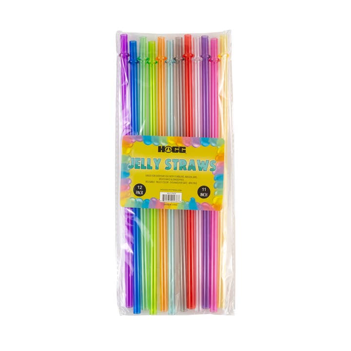 Hogg Outfitters – wholesale Drinking straw – JELLY STRAWS - 11" (12 PACK)