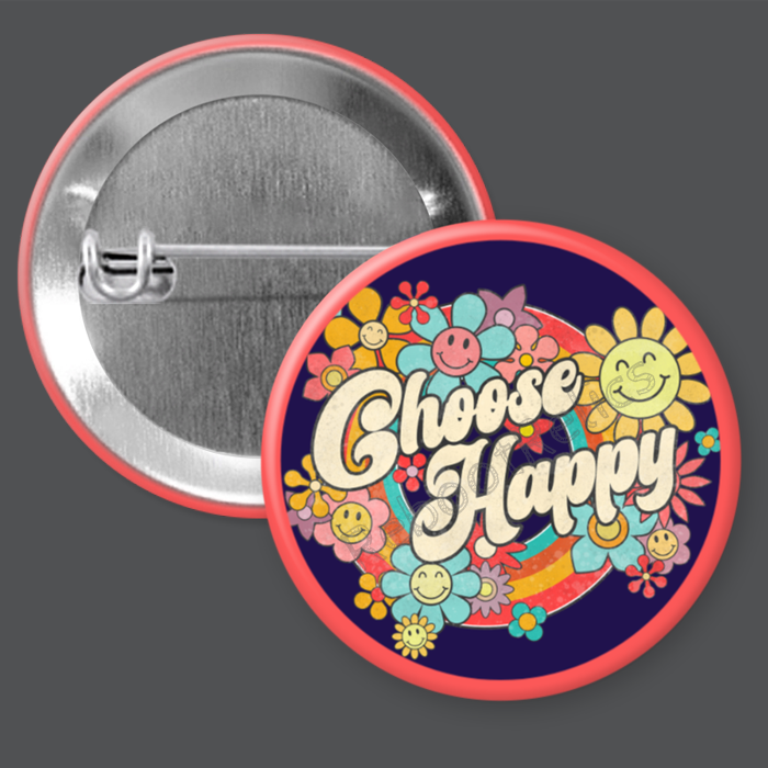 RebootRelics - Wholesale Magnet - Choose Happy: Positive - 1.5" or 2.25", Pin or Magnet0