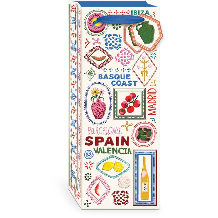 Mediterranea Destinations Wine Bag for wholesale by Punch Studio