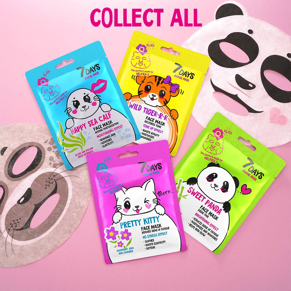 7days - Wholesale Skincare Face Mask - 7DAYS ANIMAL MASK, Sheet Face Mask HAPPY SEA CALF4