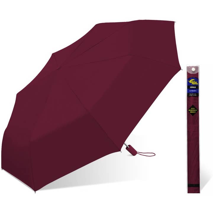 Chaby International - Wholesale Umbrella - Unisex - 42" Automatic Folding Rain Umbrellas - Assorted Solid Colors
