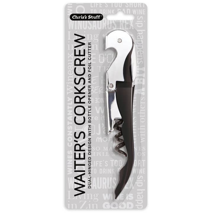 Waiter Corkscrew - Black for wholesale by Chris’s Stuff Inc.