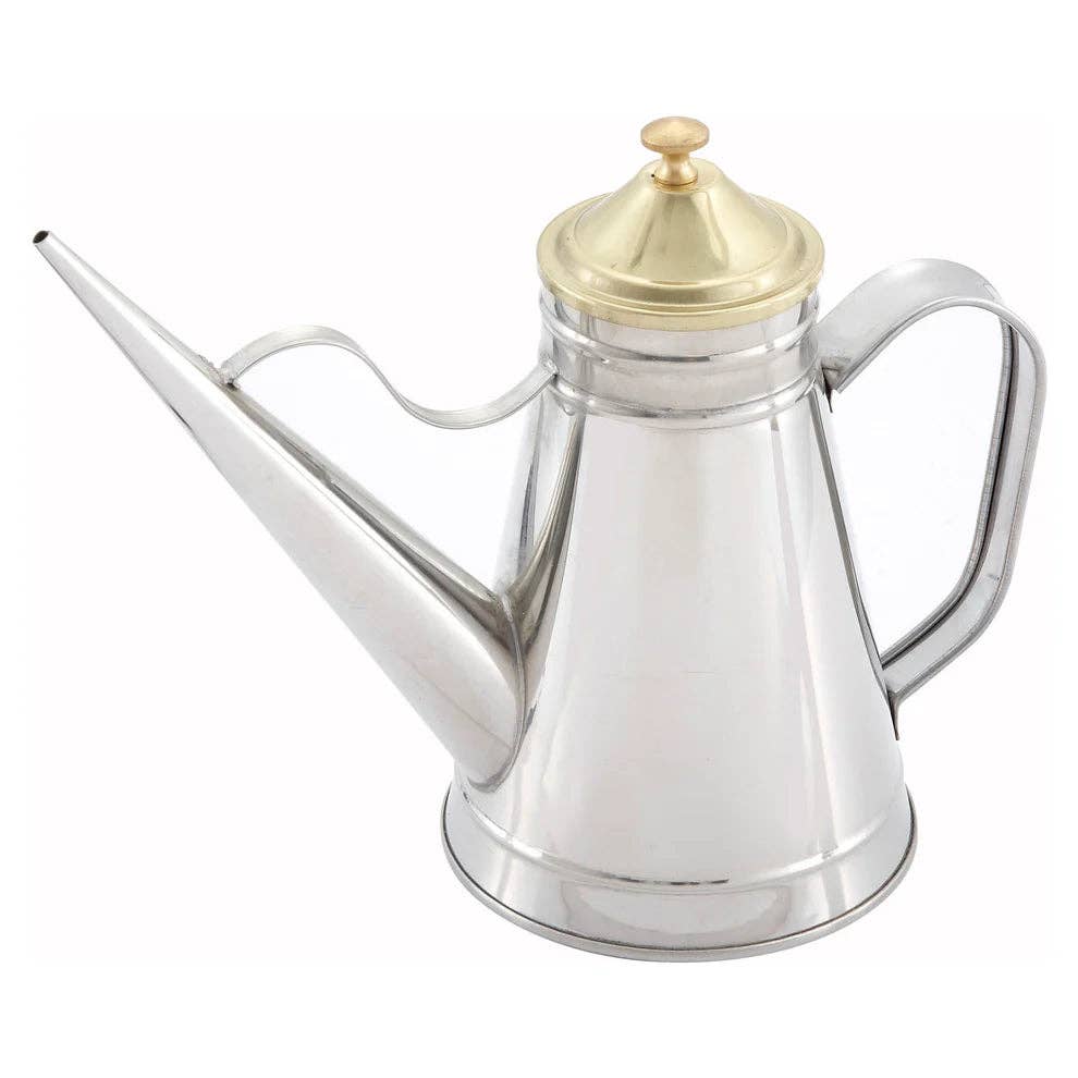 EcoQuality - Wholesale Oil/Vinegar Dispenser - OC-24, 24oz Brass Cover Oil Can, EA0