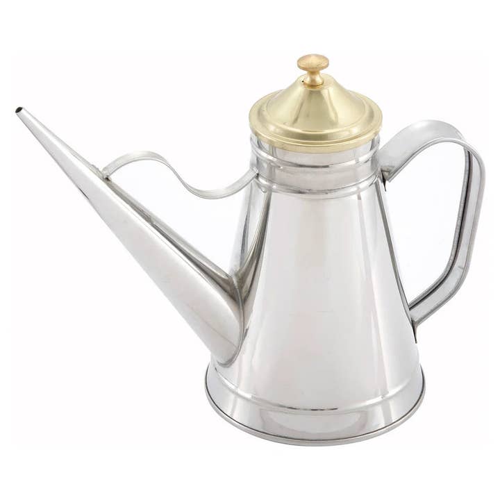 EcoQuality - Vendita all'ingrosso Dispenser olio/aceto - OC-24, Lattina d'olio con coperchio in ottone da 24oz, EA