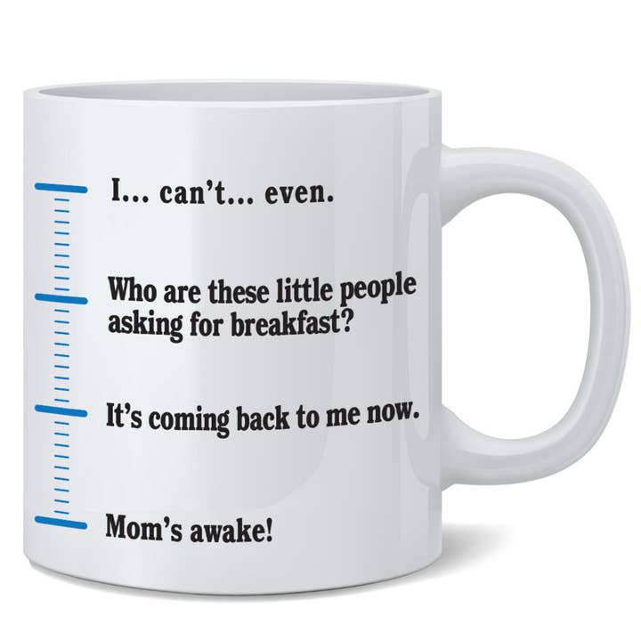 Moms Awake Caffeine Meter Mothers Day Gifts Mom Mug 11oz for wholesale by Gotham Gifts