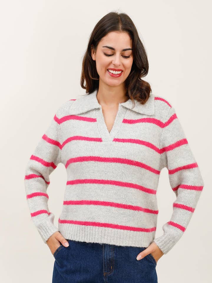 A1559 STRIPED SWEATER for wholesale by Daphnea