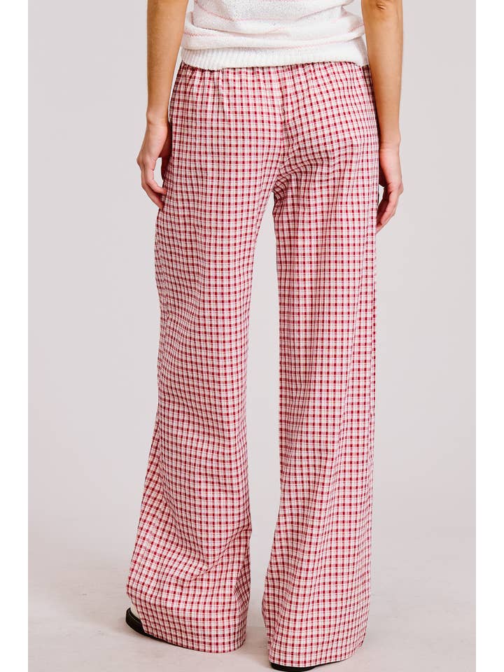 Mimosa - Wholesale Lounge Sweatpants/Joggers - Women's - Gingham Boxer Lounge Pants with Contrast Waistband20