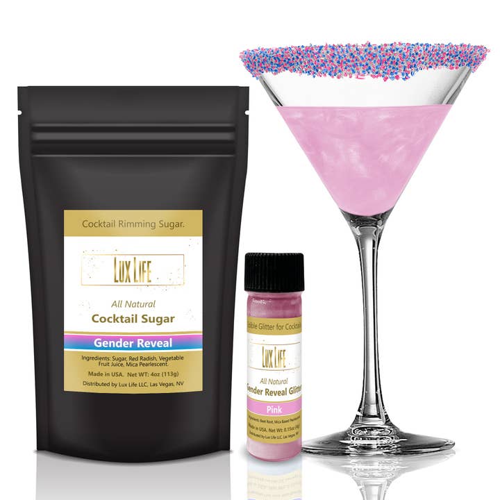 Lux Life – Großhandel Drink Topper – Lux Life Gender Reveal Essbarer Glitzer für Getränke