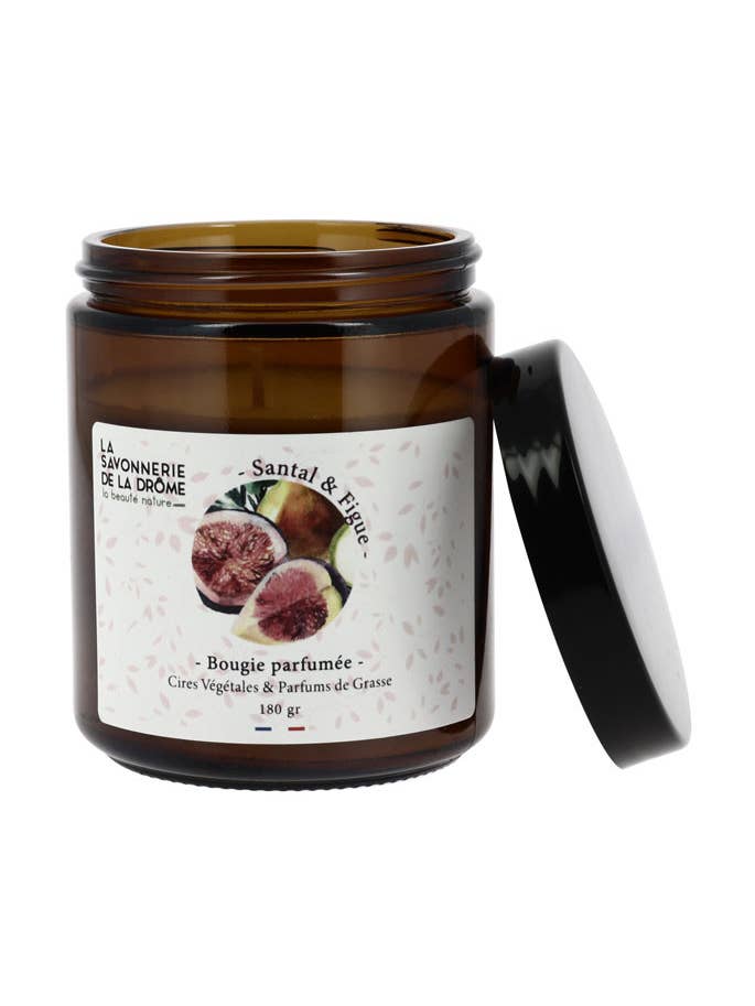 180g Sandalwood and Fig Scented Candle for wholesale by La Savonnerie de la Drôme