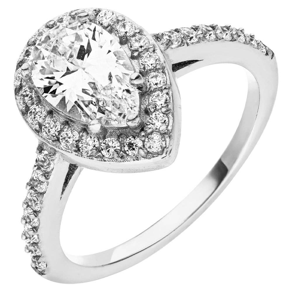 Schmuckgroßhandel - Venta al por mayor Anillo con gemas - Anillo gota con baño de oro de 18K4