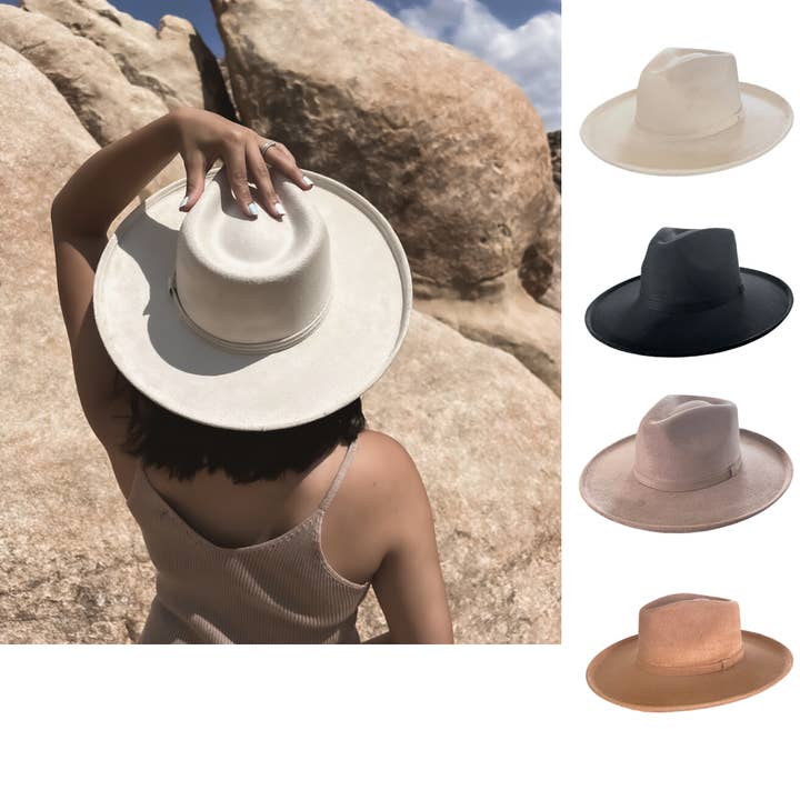 The Modern Cactus Co - Wholesale Fedora - Unisex - Vegan Pencil Curl Stiff Brim Fedora Hat