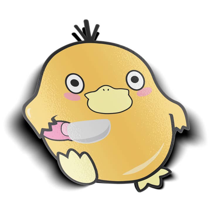 DUCKY WITH KNIFE VINYL STICKER for wholesale by Usagi x Usagi, LLC