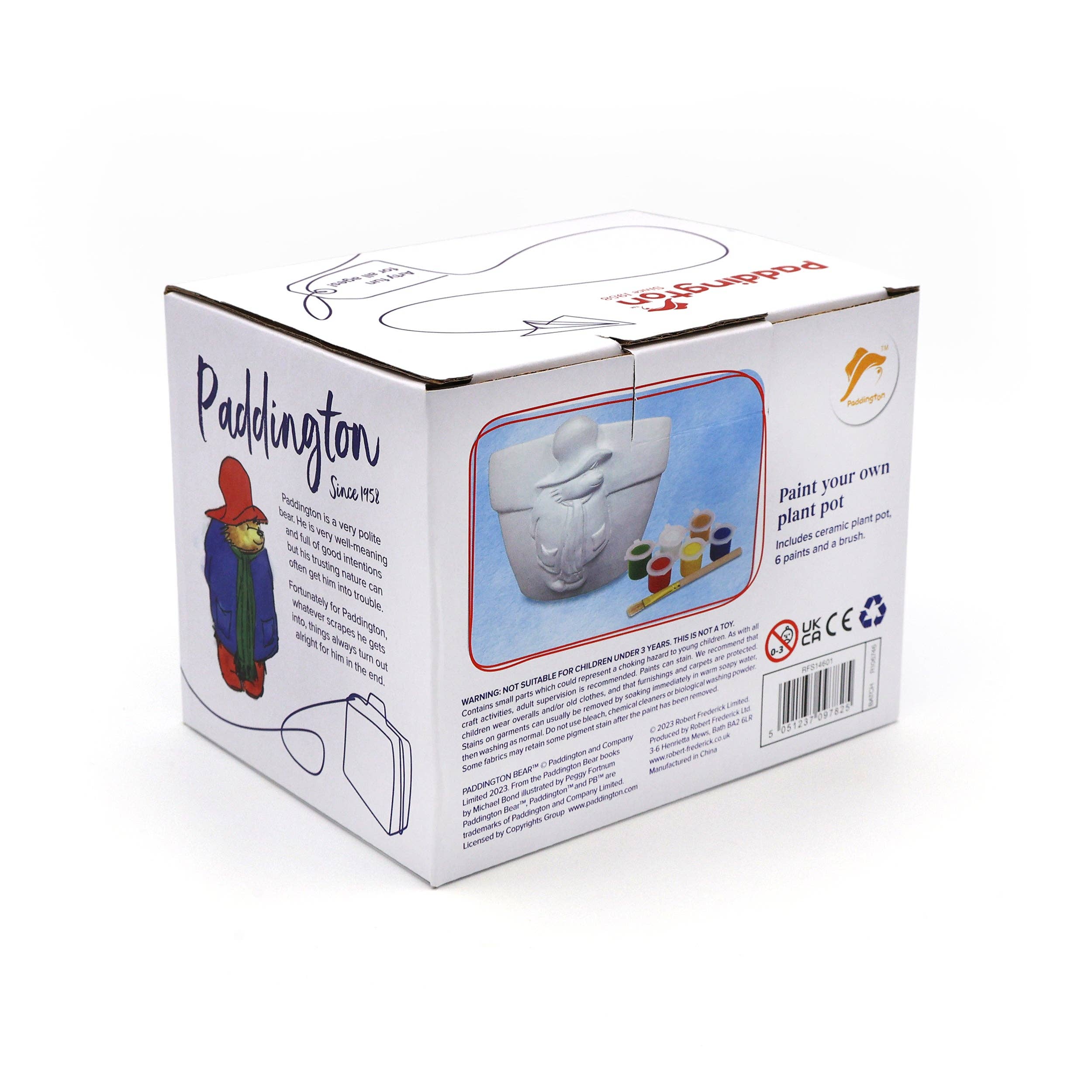 Robert Frederick Ltd – wholesale DIY craft kit – Child – Paddington Paint Your Own Plant Pot - Children's Craft Kit7
