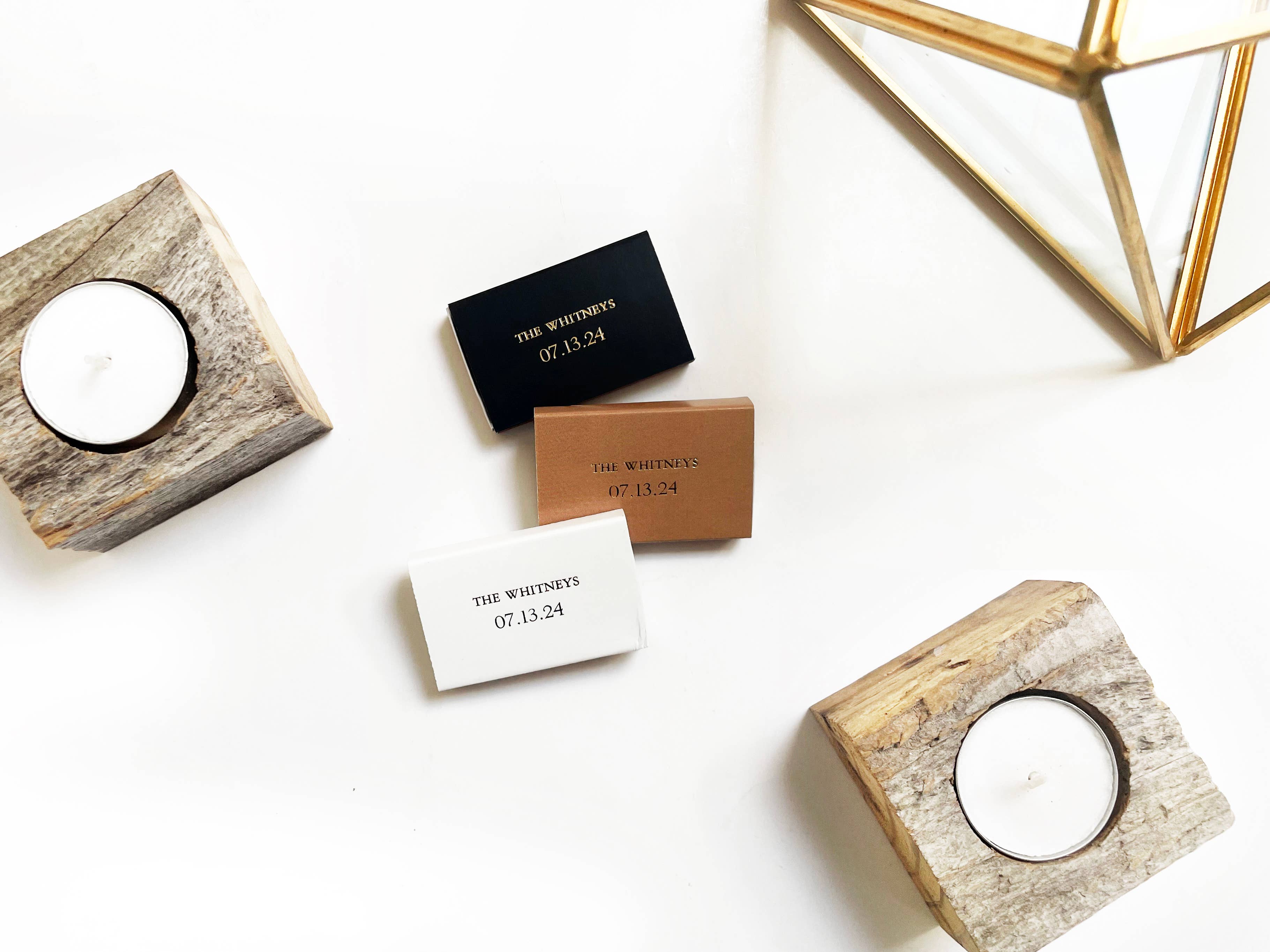 Studio Portmanteau – wholesale Matches – Custom Text Foil Embossed Matchbox | Smaller, All-Caps Font