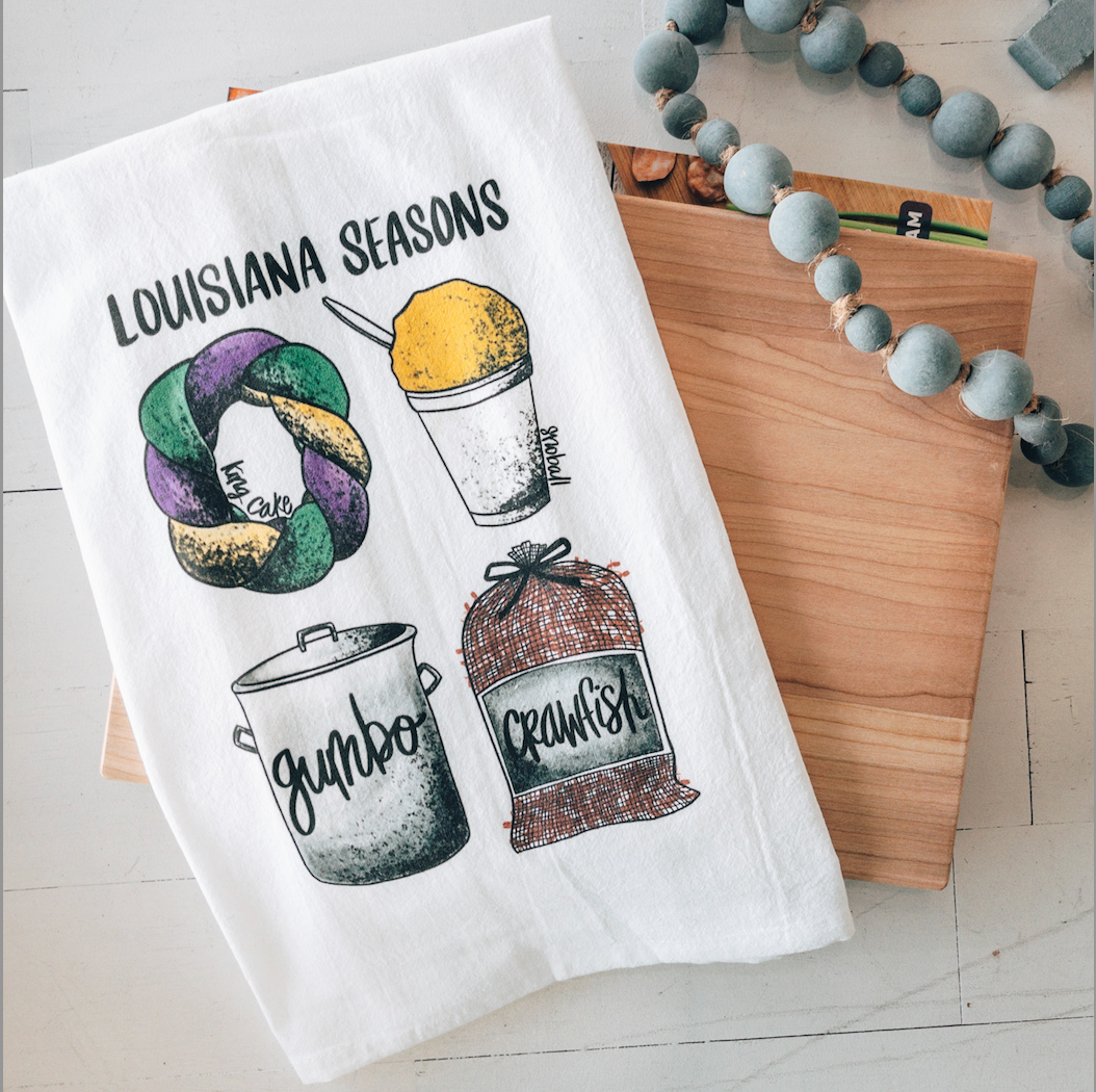 Pelican Provision Co. - Wholesale Tea Towel - Louisiana Seasons Kitchen Towel2