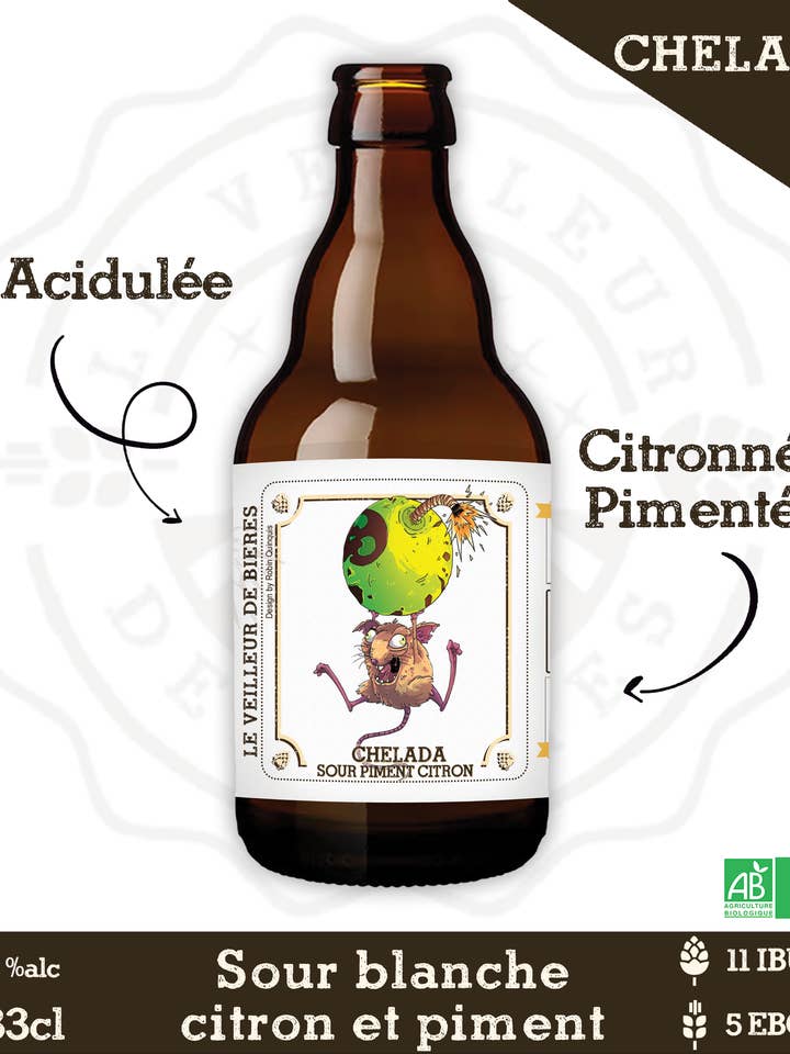 Le Veilleur de Bieres bio - Sour Piment Citron 4% 33cl pour la vente par Le Veilleur de bières