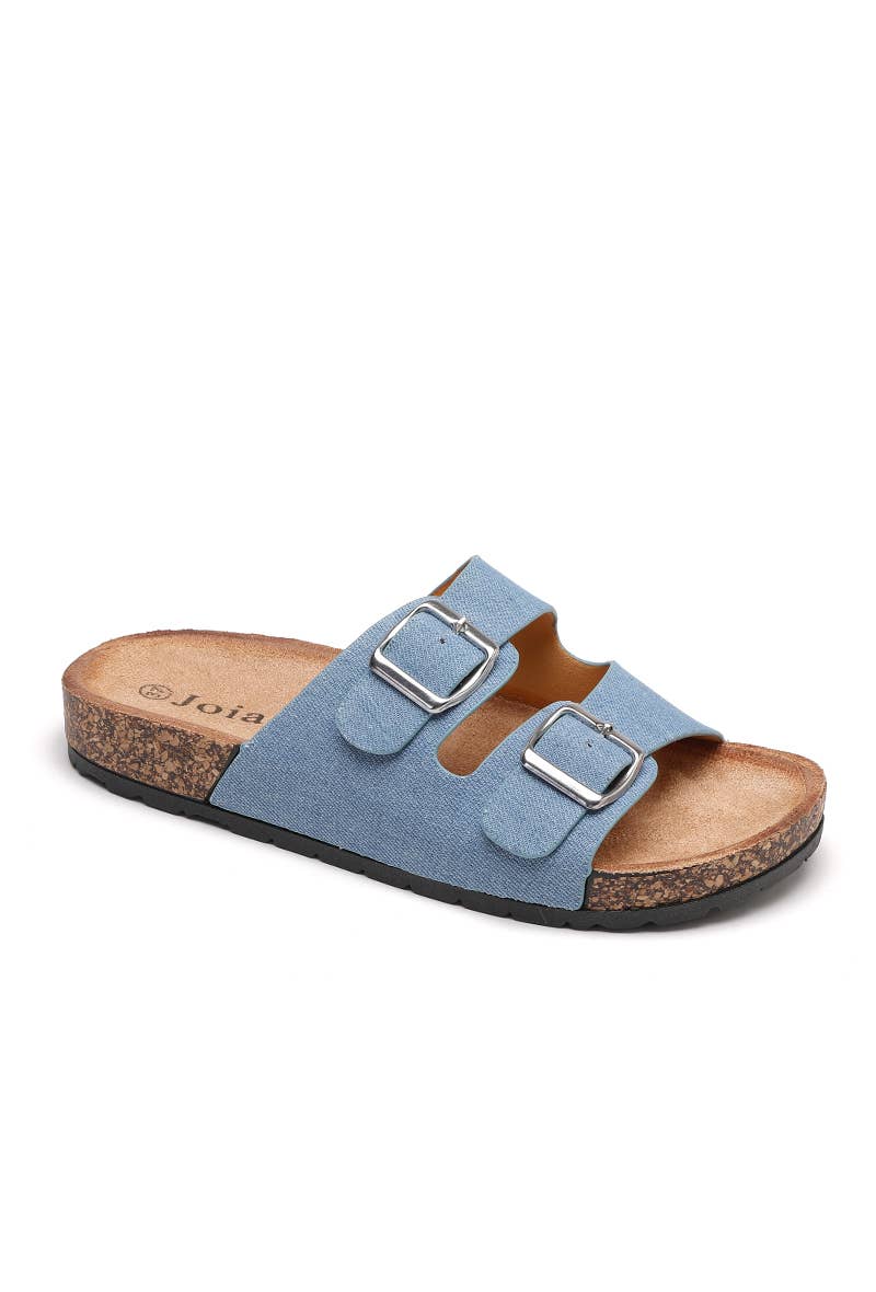 Joia Paris - Wholesale Sandaal - Dames - platte sandaal met dubbele band en verstelbare gesp W-12921