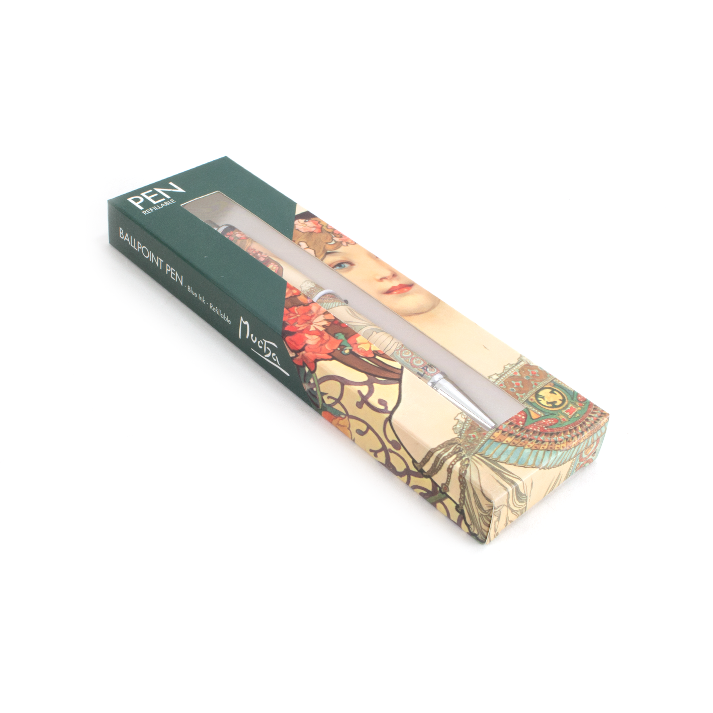 MUSEUM WEBSHOP - Wholesale Pen - Navulbare balpen in geschenkdoos met Mucha-ontwerp2