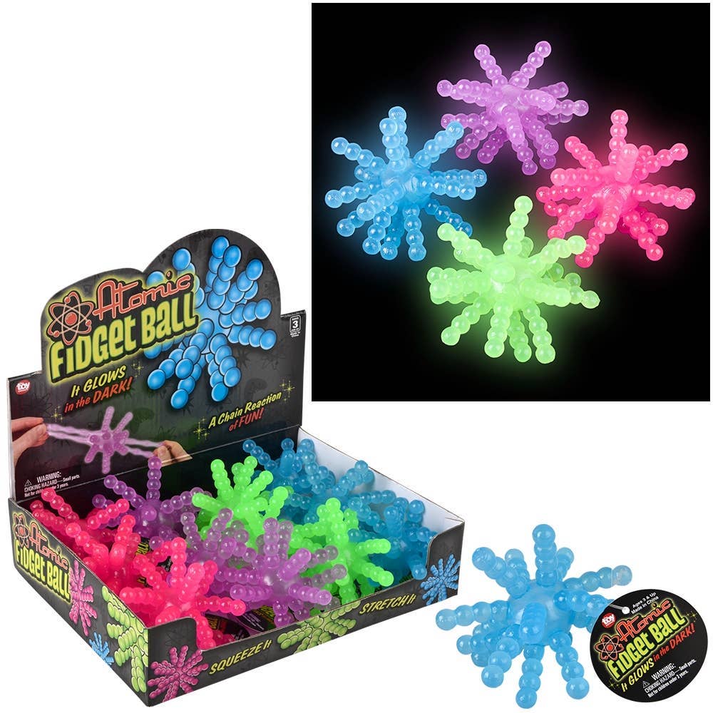 La Luna Bella - Toys - Wholesale Classic Toy - Kids - 3.5" Glow In Dark Atomic Ball 12ct - LLB Toys0