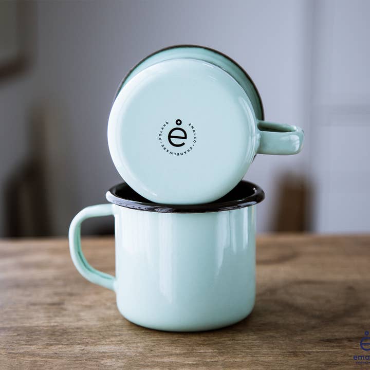 Emalco Enamelware - Vendita all'ingrosso Tazza - Tazza da caffè Pea da 12 once | PLAIN B.2