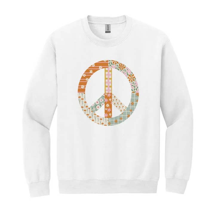 Sweatshirt Pre Pack Spring Peace Sign for wholesale by Clairmont & Co