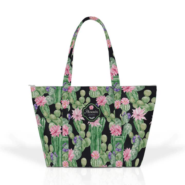 Customizable Vegan Leather Getaway Bag: Pink Flowers on Cac for wholesale by Matrix
