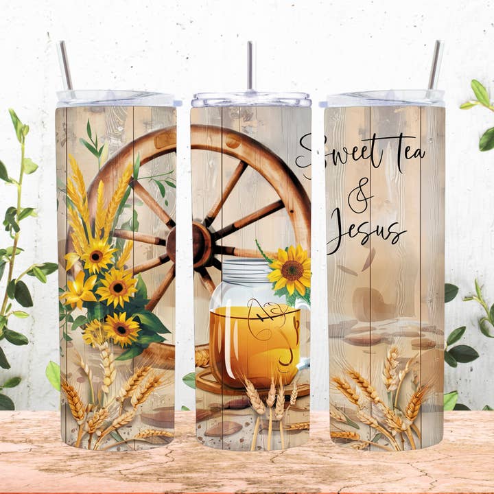 20 Ounce Tumbler - Sweet tea and Jesus for wholesale by Paxton's One Stop Shop LLC