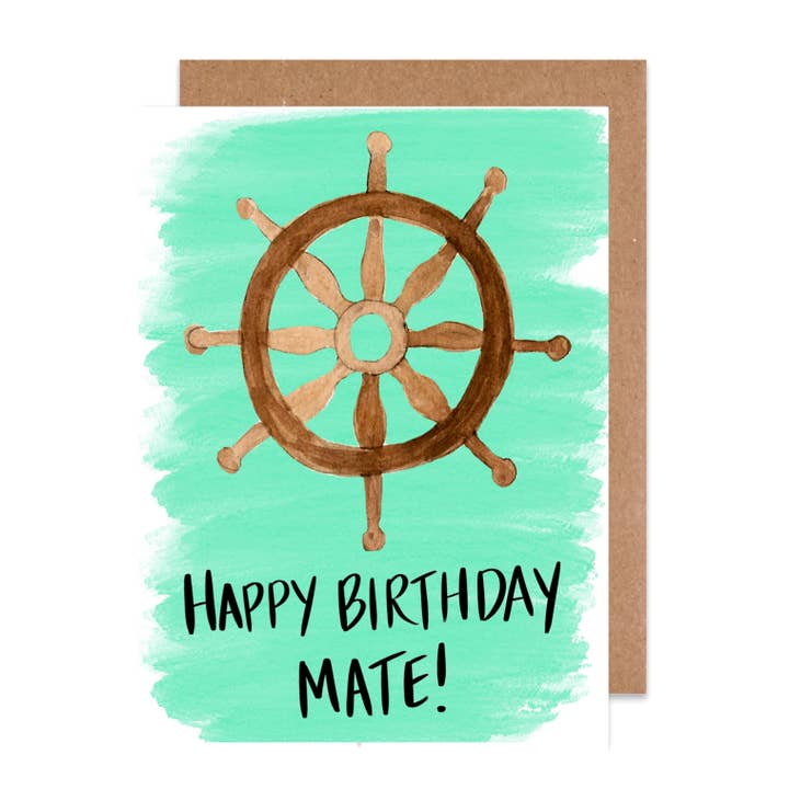 Happy Birthday Mate Card for wholesale by Island Haus Co