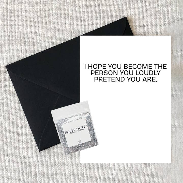 I Hope You Become Who You Pretend You Are | Glitter Card for wholesale by By Megan