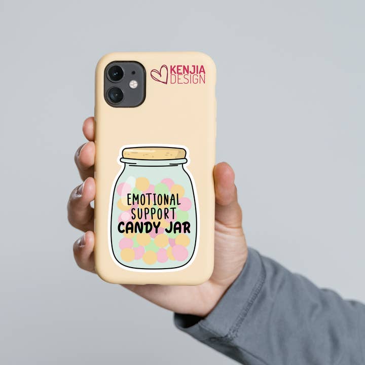 Kenjia Design - Wholesale Sticker - Emotional Support Candy Jar Funny Stickers and Magnets