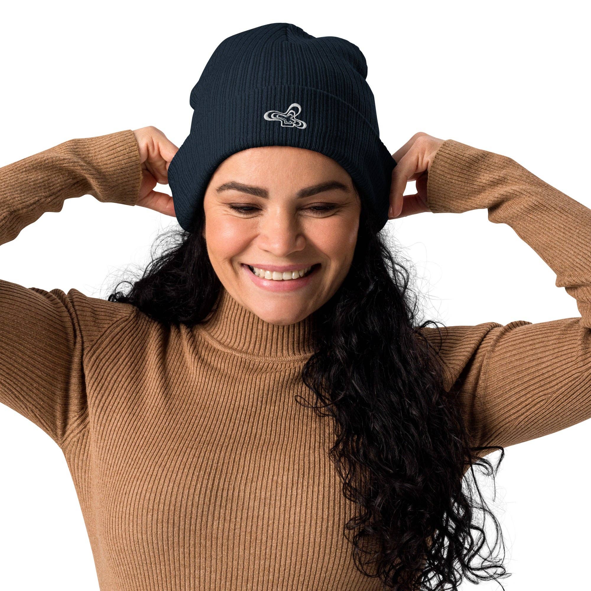 Kickback Club - Wholesale Beanie - Women's - Groovy Flower Ribbed Beanie1