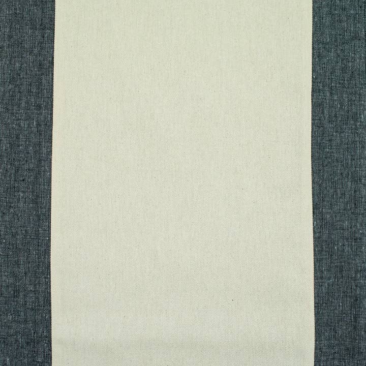 Charcoal Linen and Salt Canvas Table Runner for wholesale by Mabel's Table Santa Fe