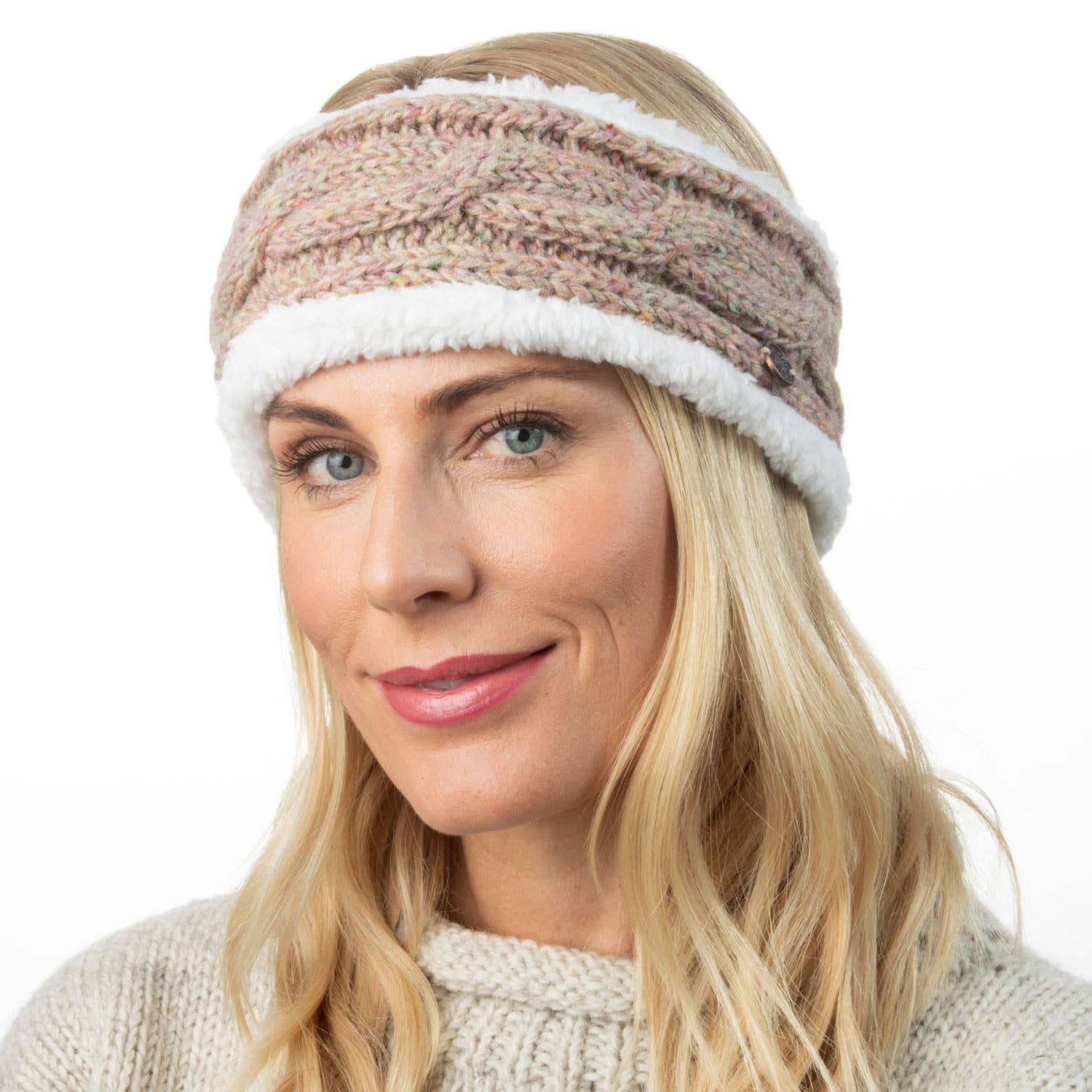 Black Yak Ltd - Wholesale Fashion Headband - Women's - Sherpa Heather Cable Headband - Pure Wool - Knitted1