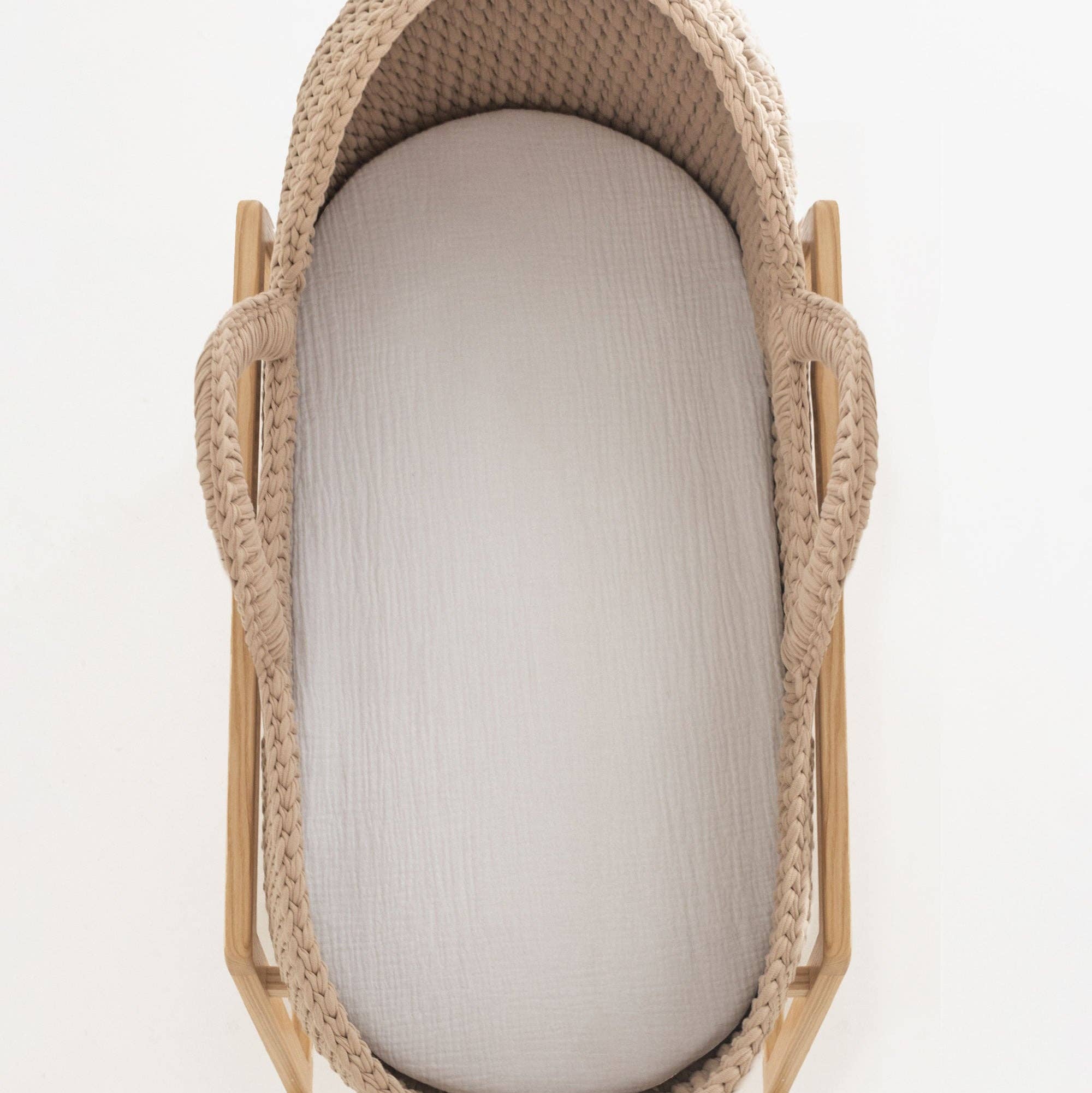 ANZY HOME - Wholesale Bassinet - Baby - Knitted Baby Moses Basket With Round Hood14