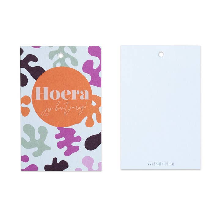 Hoera jij bent jarig || Kadolabel voor wholesale door By Studio-Steef
