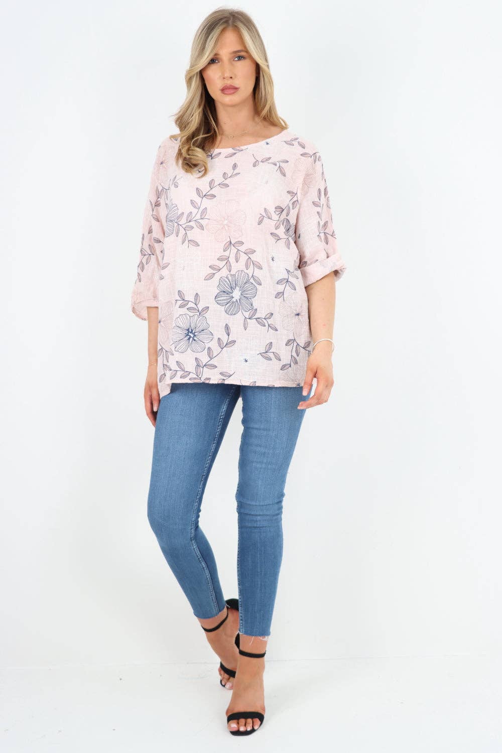 Miss Bold – Engroshandel Tunika - Dame – Italiensk bomuldsoverdel med blomsterprint36