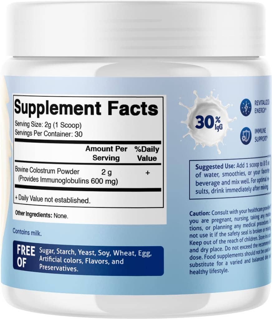 Vitamatic - Wholesale Oral Supplement/Vitamin - Vitamatic- Bovine Colostrum 30% IgG powder - 30 Gram5