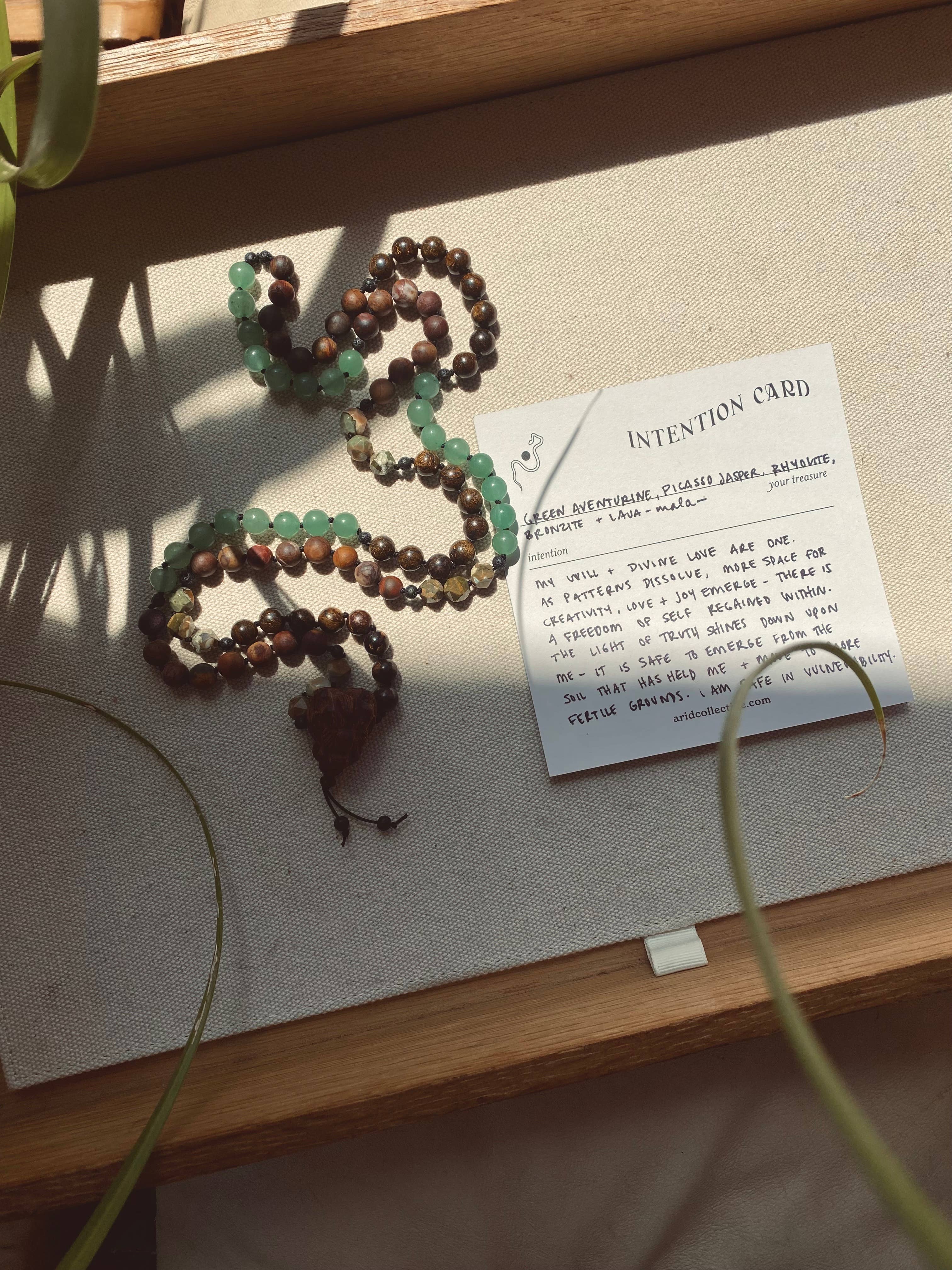 Traditional Japa Mala Necklace | Reiki Infused | Handmade for wholesale by Arid Collective