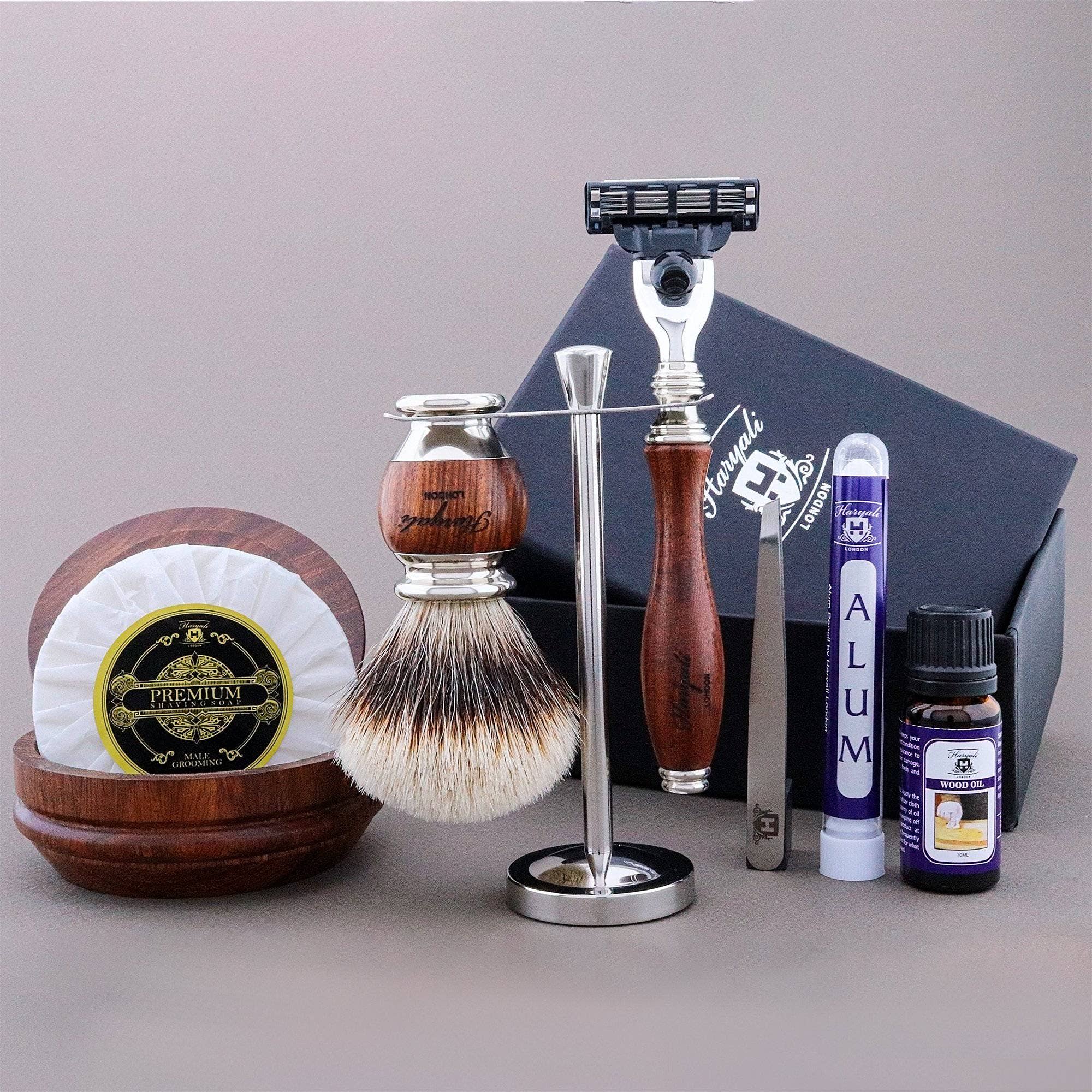 Haryali London – wholesale Shaving set/kit – Men's – Haryali's Wooden Range Shaving Kit7