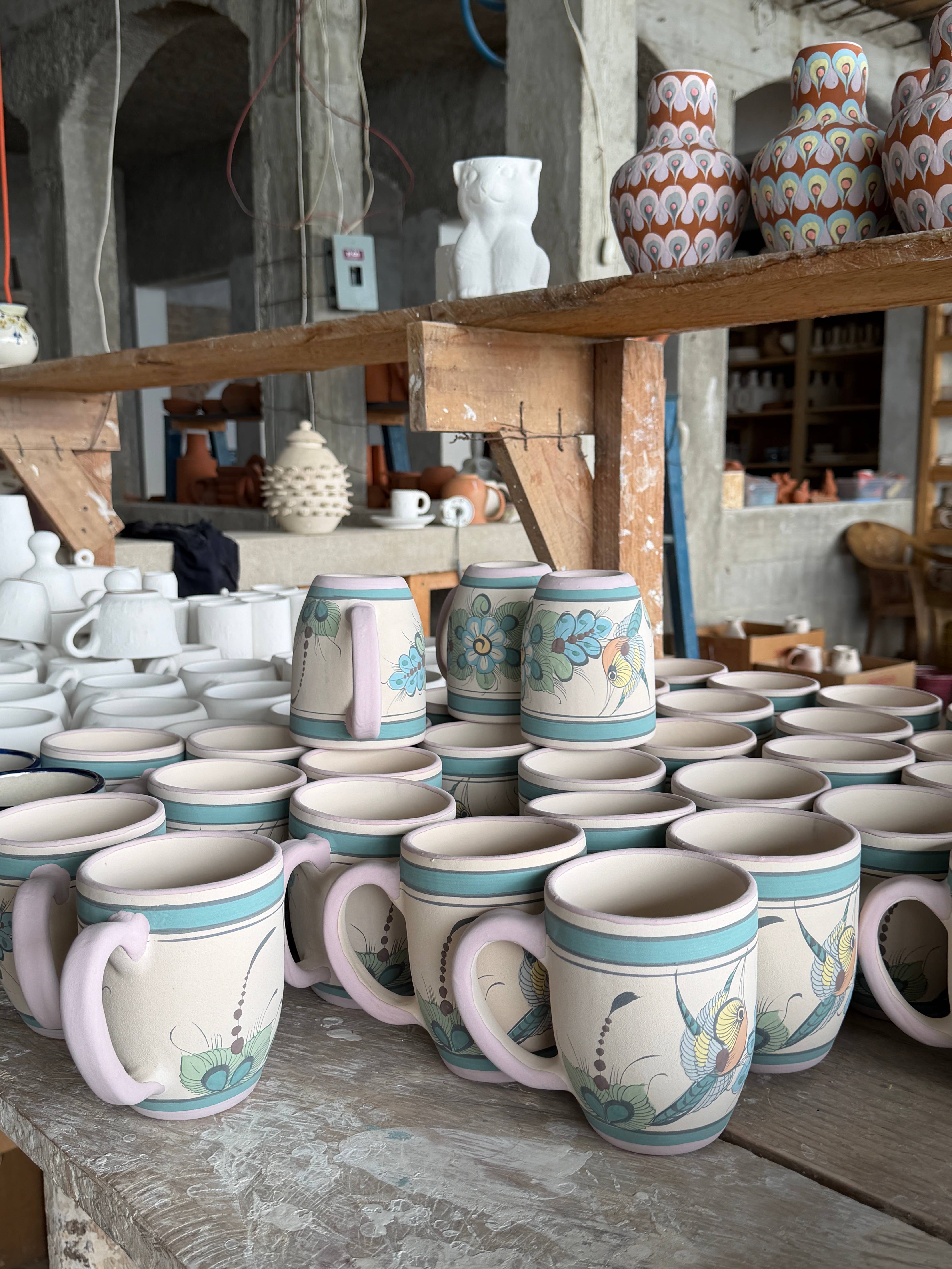 Lucia's Imports - Wholesale Koffiemok - Wild Bird lattebeker met fairtrade vogels patroon6