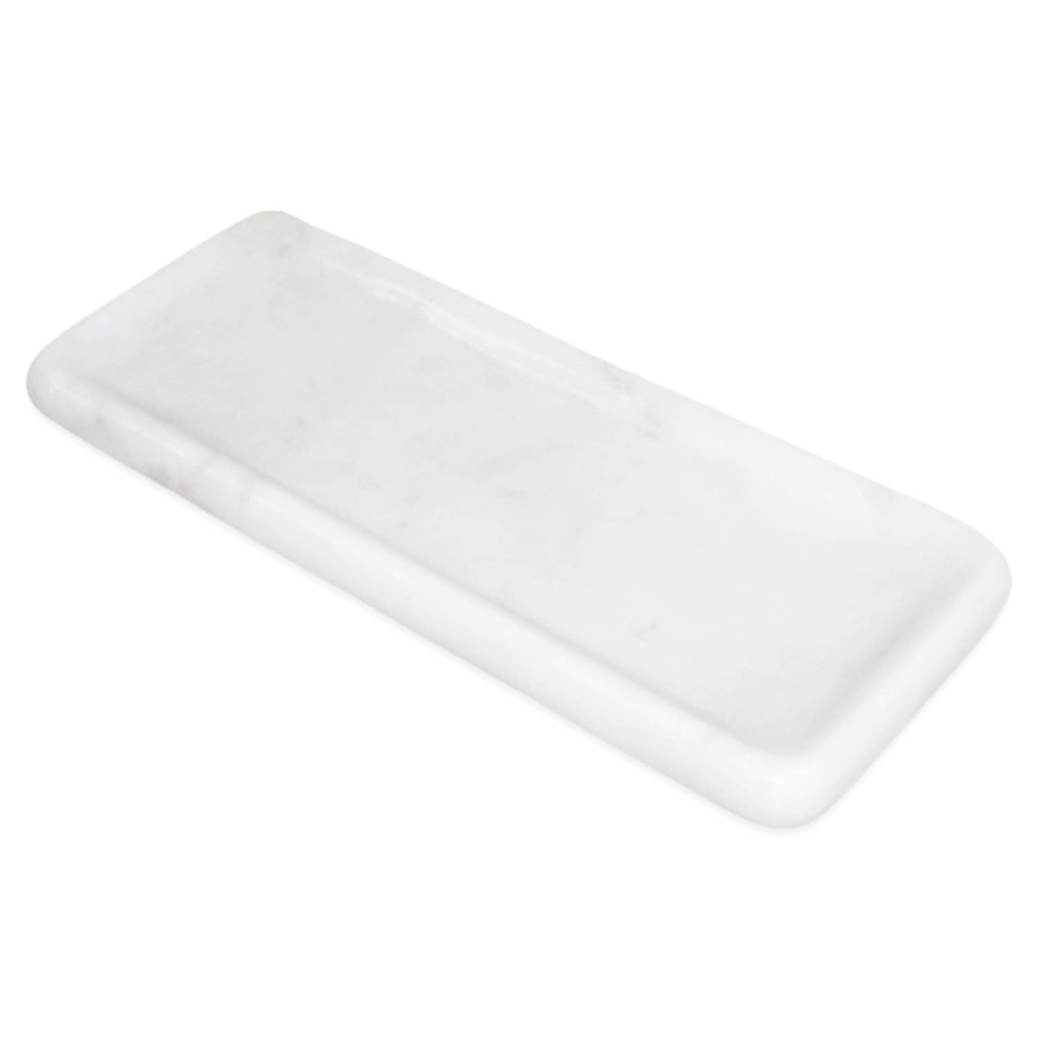 Wholesale Lg. White Marble Round Edged Tray for your store