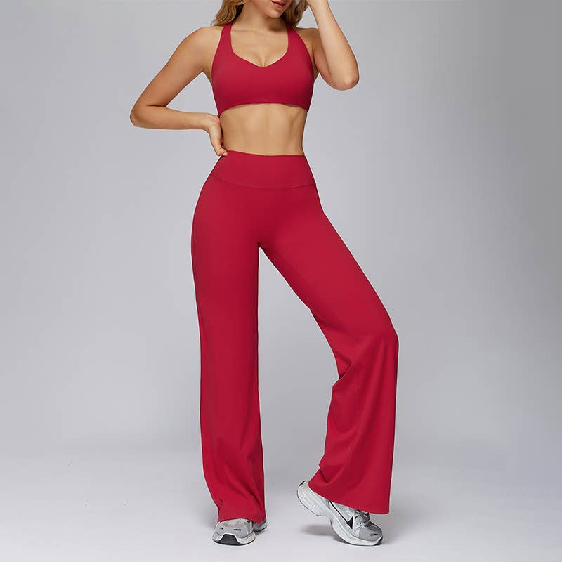 WONDERXFANS – wholesale Activewear set – Women′s – Sports bra+Loose sweatpants 2-piece set4
