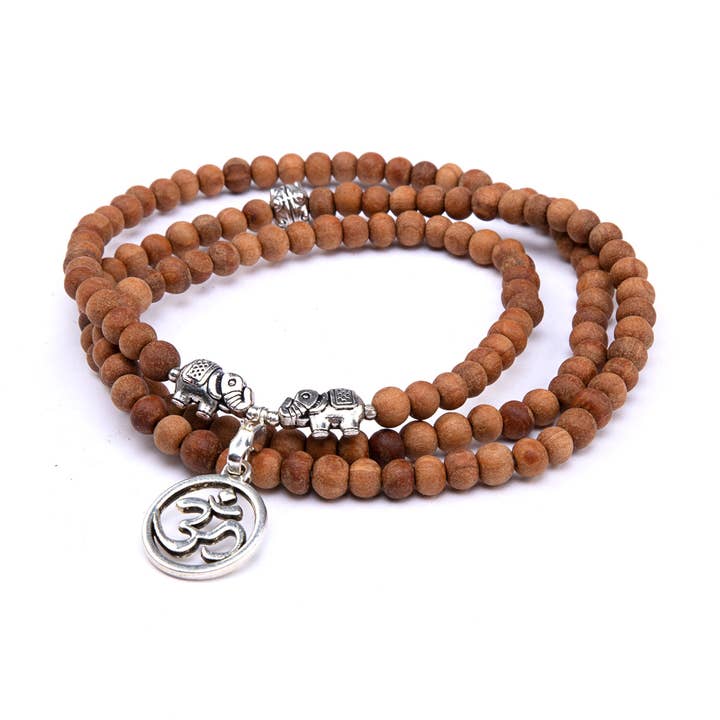 Mala sandalwood wrap bracelet, fashion jewelry for wholesale by Bodynova