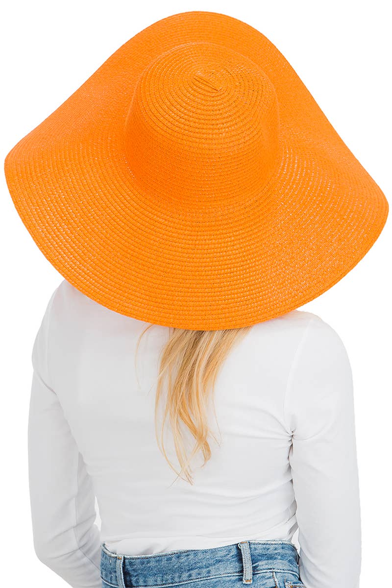 Cap Zone - Venta al por mayor Sombrero de paja - Mujer - Sombrero de sol de paja con tejido apretado, color sólido y ala ancha flexible47