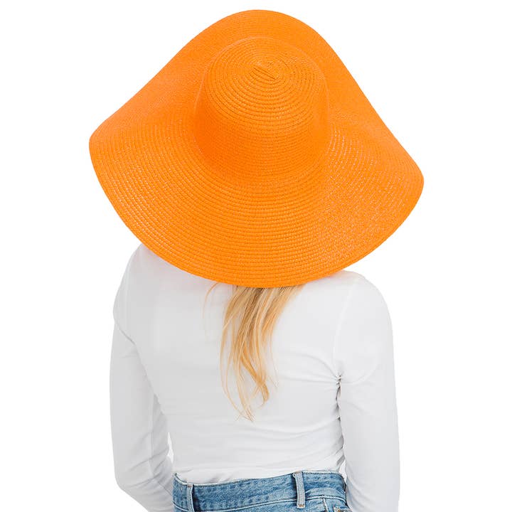 Cap Zone - Venta al por mayor Sombrero de paja - Mujer - Sombrero de sol de paja con tejido apretado, color sólido y ala ancha flexible47